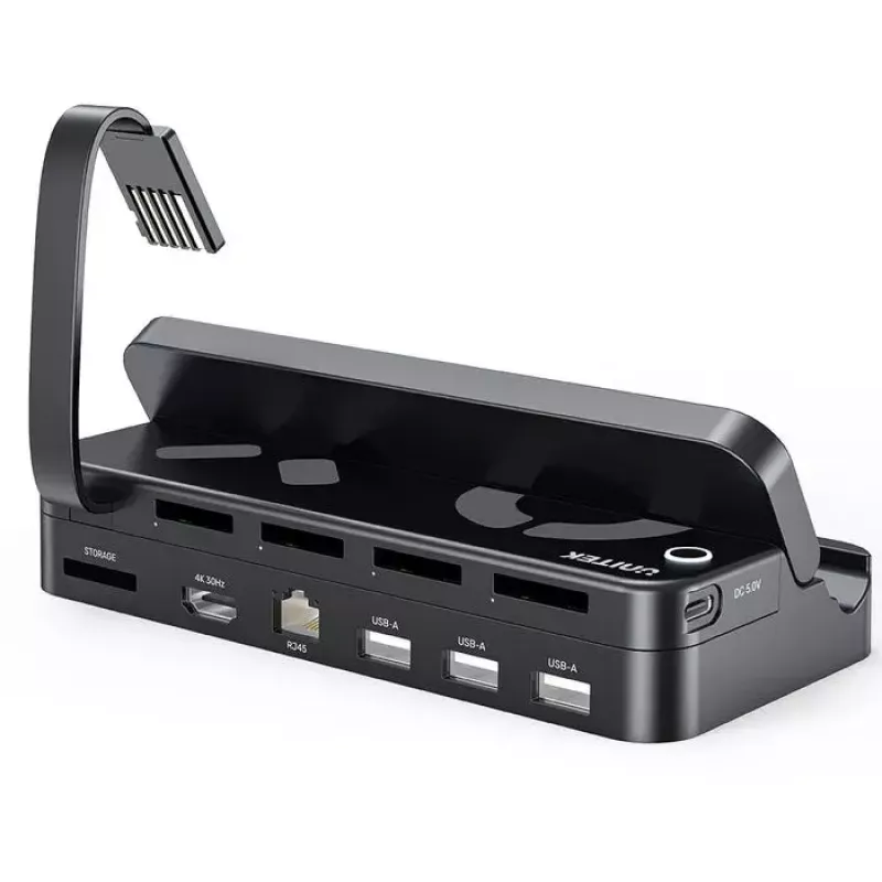Käsikonsoli telakointiasema Unitek G1002F01 — USB-telakointiliitäntä, musta