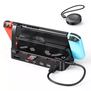 Käsikonsoli telakointiasema Unitek G1002F01 — USB-telakointiliitäntä, musta