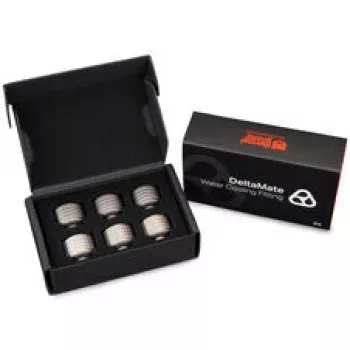 Thermal Grizzly DeltaMate Compression Fitting ST16, messinki G1/4, nikkeli, 6 kpl:n pakkaus (TG-DM-FIT-6201)