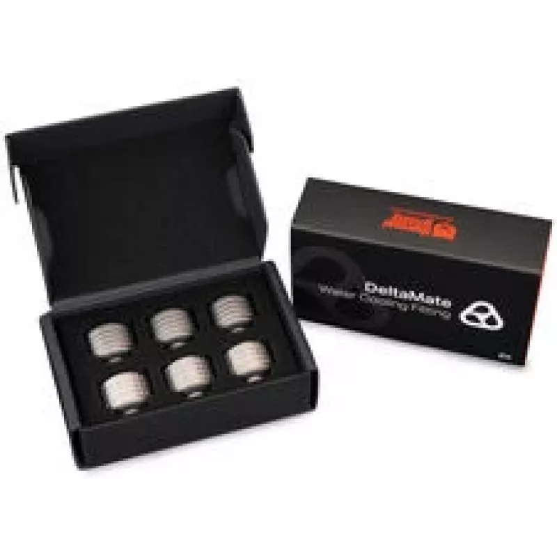 Thermal Grizzly DeltaMate Compression Fitting ST16, messinki G1/4, nikkeli, 6 kpl:n pakkaus (TG-DM-FIT-6201)