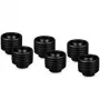 Thermal Grizzly DeltaMate Compression Fitting ST16, messinki G1/4, musta, 6 kpl:n pakkaus (TG-DM-FIT-6001)
