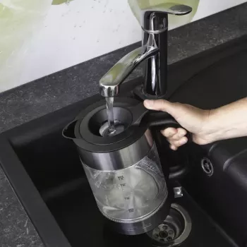Vedenkeitin ProfiCook PC-WKS 1322 G — 1,7 L, 2200 W, lasi ja ruostumaton teräs, johdoton