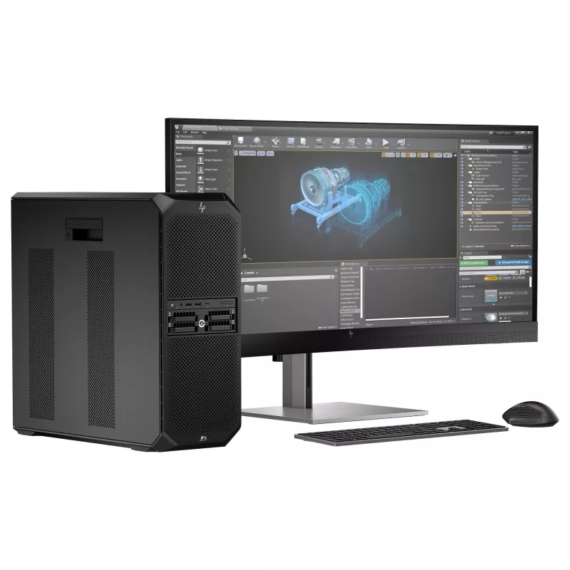 HP Z6 G5 A työasema AMD Threadripper Pro 7955WX, 64GB RAM, 2000GB SSD, Win11Pro