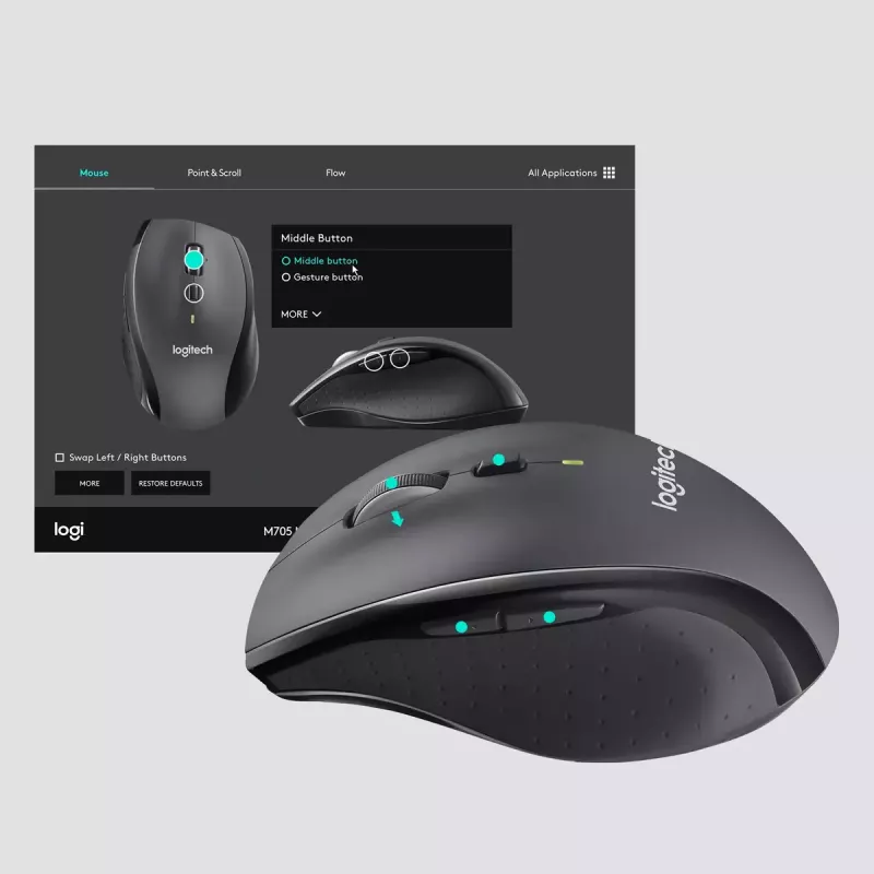 Logitech Marathon M705 hiiri langaton USB musta