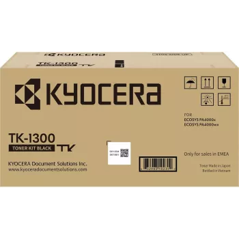 Kyocera värikasetti musta TK-1300 malleihin 3 PA4000x/wx - värikasettiyksikkö - musta