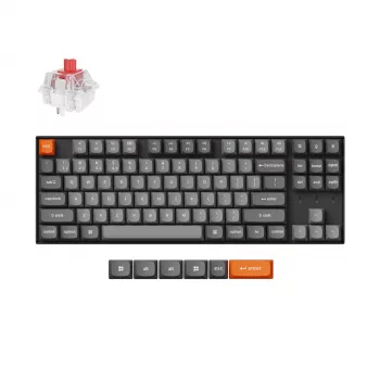 Keychron K8 Max -näppäimistö yleiskäyttöön USB RF Wireless Bluetooth musta 80% mekaaninen