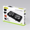 Sähköinen kaksilevyinen keittotaso Maestro MR-770-2, 2000 W, kompakti pöytälevy