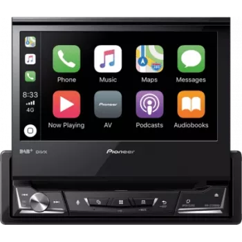 AVH-Z7200DAB, musta, 1 DIN, CD, DVD, MOSFET, AAC, FLAC, MP3, WAV, WMA, JPEG