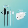 USB-keskitin USB 3.2 Gen 1, 4 porttia, USB-A/C, virtakytkin