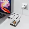 USB-keskitin USB 3.2 Gen 1, 4 porttia, USB-A/C, virtakytkin