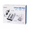 USB-keskitin USB 3.2 Gen 1, 4 porttia, USB-A/C, virtakytkin