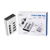 USB-keskitin USB 3.2 Gen 1, 4 porttia, USB-A/C, virtakytkin