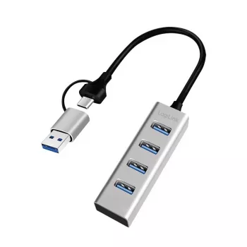 USB-keskitin USB 3.0 4-porttinen USB-A 5 Gbit/s