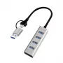 USB-keskitin USB 3.0 4-porttinen USB-A 5 Gbit/s