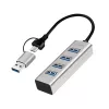 USB-keskitin USB 3.0 4-porttinen USB-A 5 Gbit/s