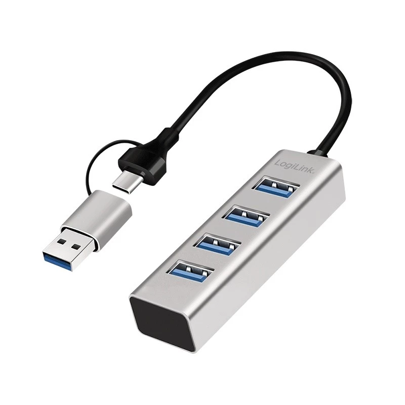 USB-keskitin USB 3.0 4-porttinen USB-A 5 Gbit/s
