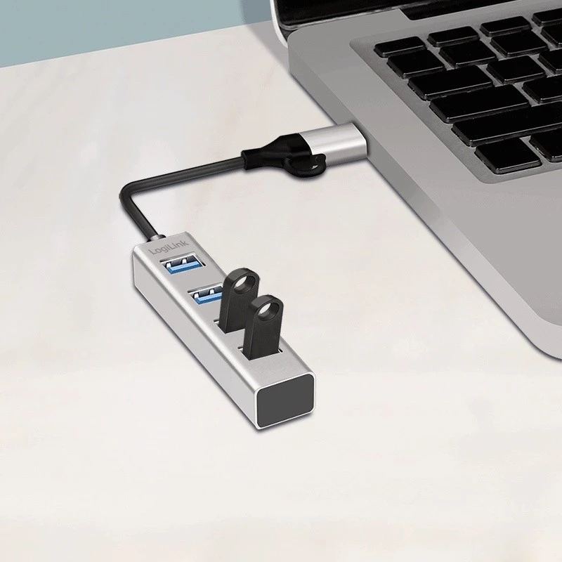 USB-keskitin USB 3.0 4-porttinen USB-A 5 Gbit/s