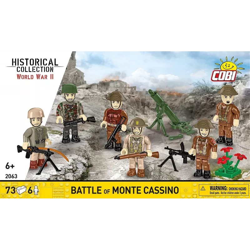 Rakennussarja Cobi Blocks Monte Cassinon taistelu historiallinen sotilasedioraama COBI-2063