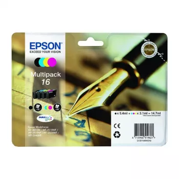 Mustekasetit Epson C13T16P84510 T16P8 XL monipakkaus 6 väriä (musta, keltainen, syaani, magenta, vaaleansyaani, vaalemagenta)