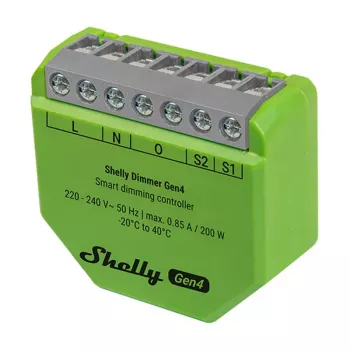 Shelly Dimmer Gen4 vihreä moniprotokollayhteys