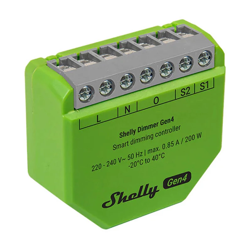 Shelly Dimmer Gen4 vihreä moniprotokollayhteys
