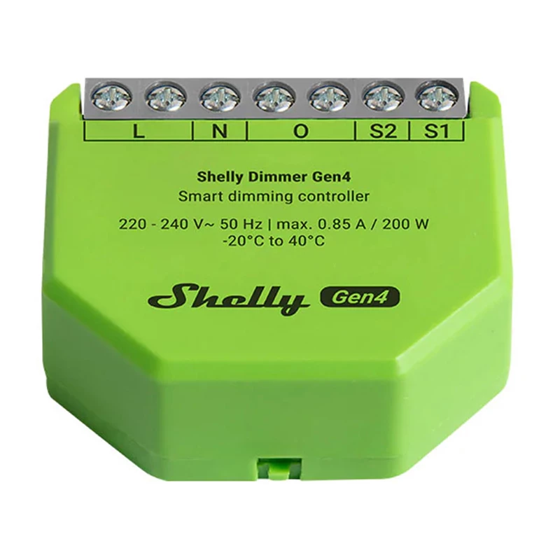 Shelly Dimmer Gen4 vihreä moniprotokollayhteys