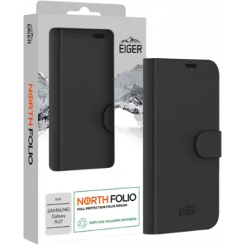 Eiger North Folio kotelo Galaxy A37 musta (EGCA01016)