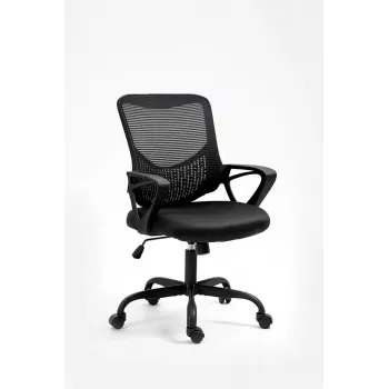 Toimistotuoli ActiveJet YK507 musta – ergonominen kiertotuoli, kangas/PU, korkeussäädettävä