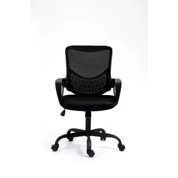 Toimistotuoli ActiveJet YK507 musta – ergonominen kiertotuoli, kangas/PU, korkeussäädettävä