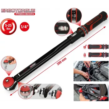 KS TOOLS ERGOTORQUE - momenttiavain - 1/4 - 5 - 25 N·m