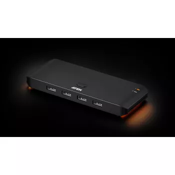 USB 2.0 -jakokytkin ATEN US4224 — 2x isäntä 4x laitteeseen, 480 Mbit/s, musta