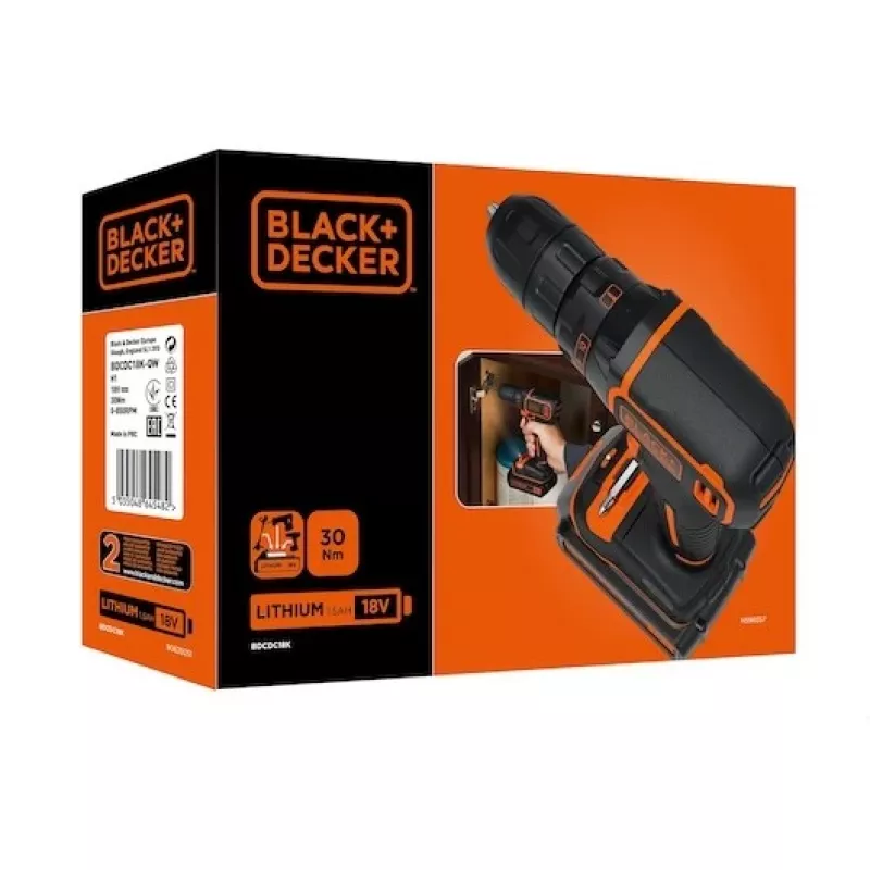 Black & Decker BDCDC18-QW porakone 650 kierr./min musta, oranssi