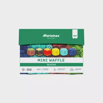 Rakennuspalikat Marioinex Mini Waffle 302 osaa — pinottava, yhteenliittyvä rakennussarja