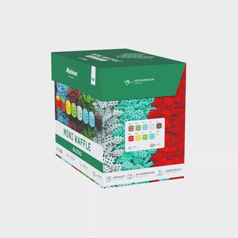 Rakennuslelu Marioinex Klocki Waffle Mini Blocks — 502 kpl