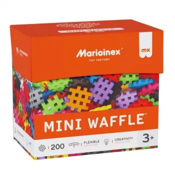 Rakennuspalikat Marioinex Mini Waffle 200 kpl – muovinen rakennussarjajärjestelmä yhteenliittämiseen