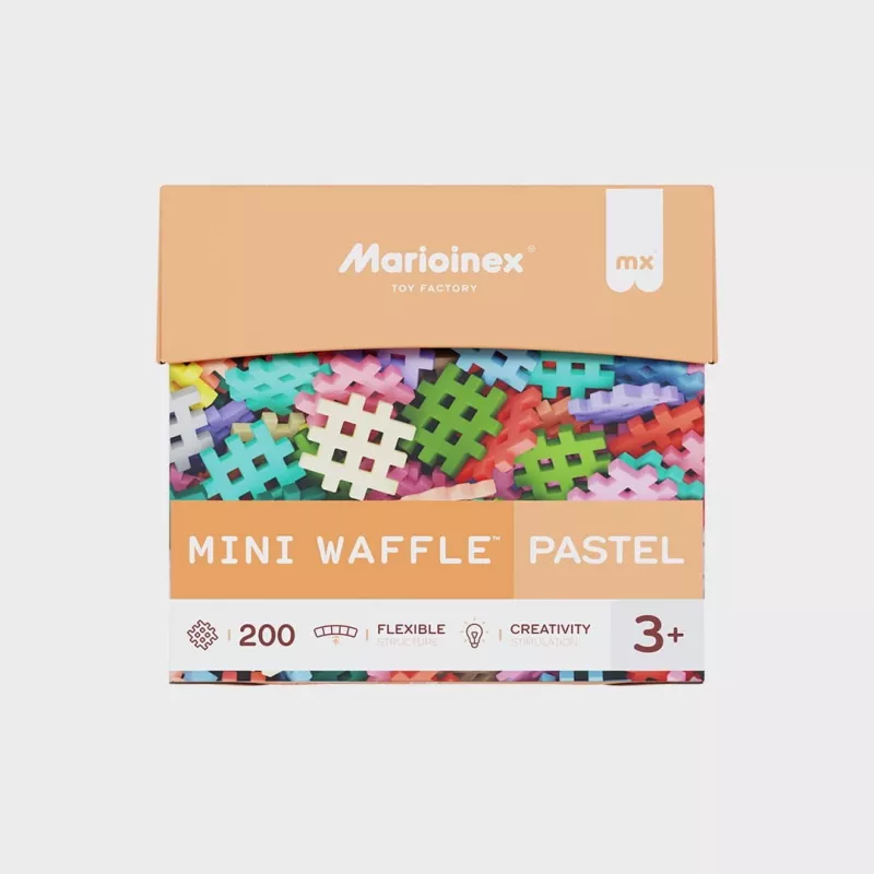 Rakennuspalikat Marioinex Mini Waffle 200 kpl pastelli — rakennussarja lapsille