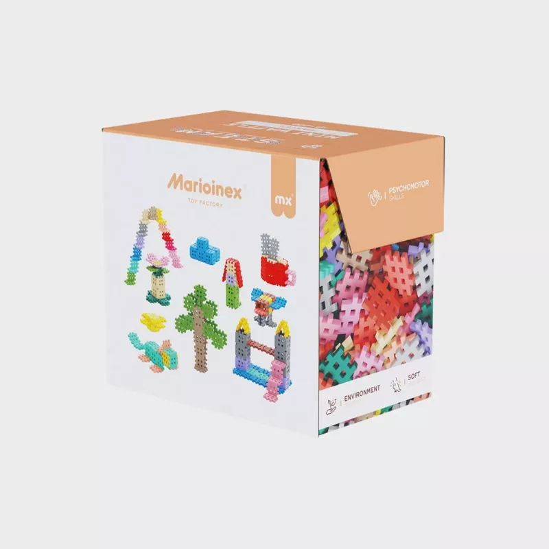 Rakennuspalikat Marioinex Mini Waffle 200 kpl pastelli — rakennussarja lapsille