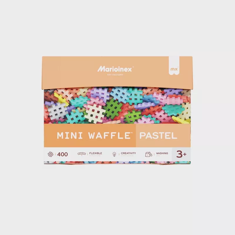 Rakennuspalikat Marioinex Mini Waffle 400 kpl pastelli – rakennussarja lapsille
