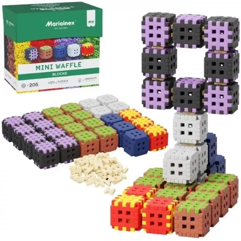 Rakennuspalikat Marioinex Mini Waffle 206 kpl — lasten rakennussarja