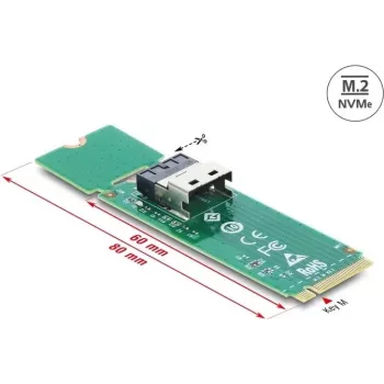Muunnin M.2 Key M 1× SFF-8654 4i DELOCK 64361