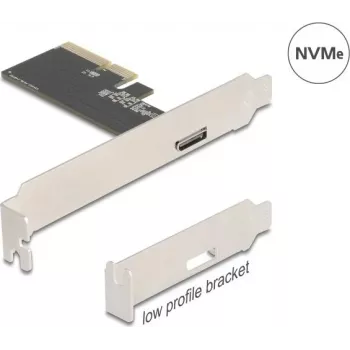 DELOCK PCI Express x4 1x ulkoinen OCuLink (SFF-8612) -sovitinkortti, Low-Profile