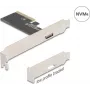 DELOCK PCI Express x4 1x ulkoinen OCuLink (SFF-8612) -sovitinkortti, Low-Profile