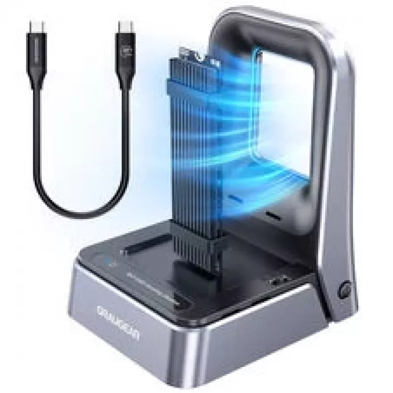 Telakointiasema GrauGear G-M2DK2-20G M.2 NVMe- ja M.2 NGFF (SATA) -SSD-levyille, USB 3.2