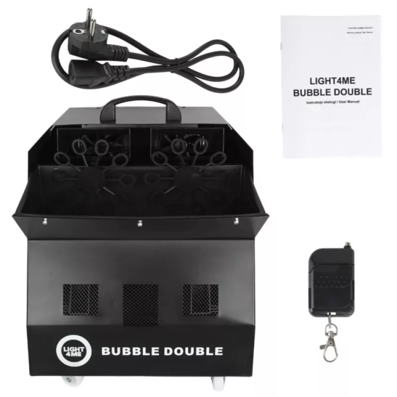 LIGHT4ME BUBBLE DOUBLE - saippuakuplakone 300W, langaton kaukosäädin