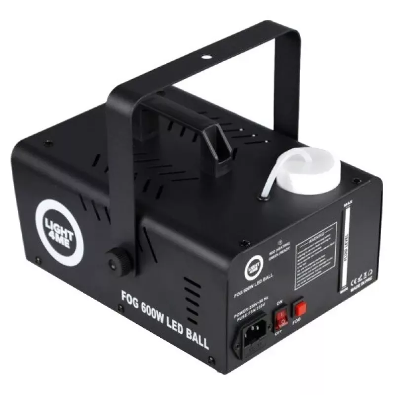 LIGHT4ME FOG 600W LED BALL - savukone, savuvalaistustehoste/diskopallo, langaton kaukosäädin