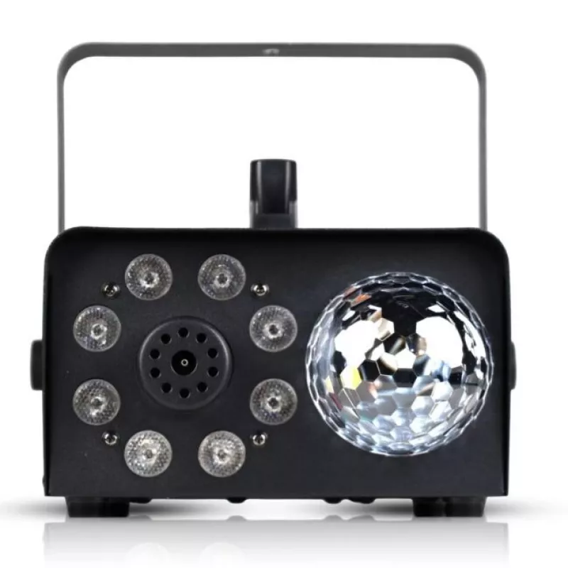 LIGHT4ME FOG 600W LED BALL - savukone, savuvalaistustehoste/diskopallo, langaton kaukosäädin