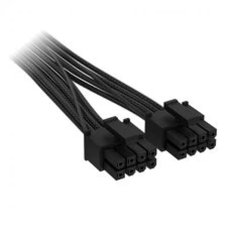 Corsair Premium-Sleeved 2x 8-Pin – 12V-2x6-kaapeli, Type-4-virtalähteelle – musta