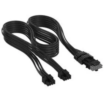 Corsair Premium-Sleeved 2x 8-Pin – 12V-2x6-kaapeli, Type-5-virtalähteelle – musta