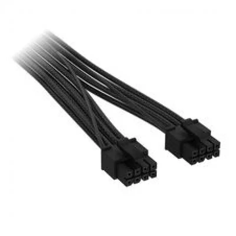 Corsair Premium-Sleeved 2x 8-Pin – 12V-2x6-kaapeli, Type-5-virtalähteelle – musta