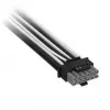 Corsair Premium-Sleeved 2x 8-Pin – 12V-2x6-kaapeli, Type-5-virtalähteelle – musta/valkoinen